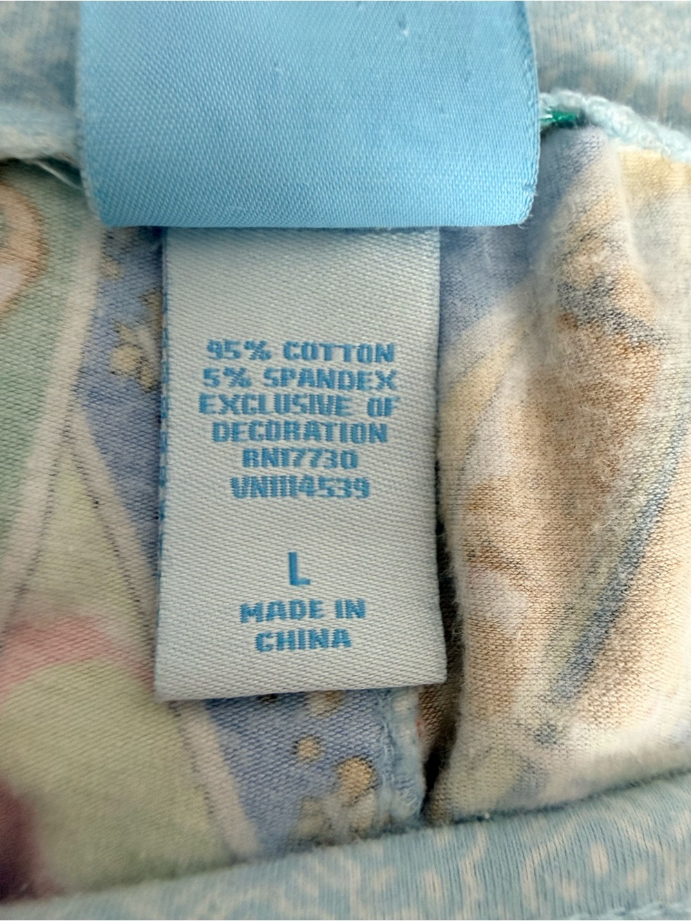 Nick & Nora Light Blue Travel-Print Pajama Pants Vintage Y2K - Picture 7 of 14